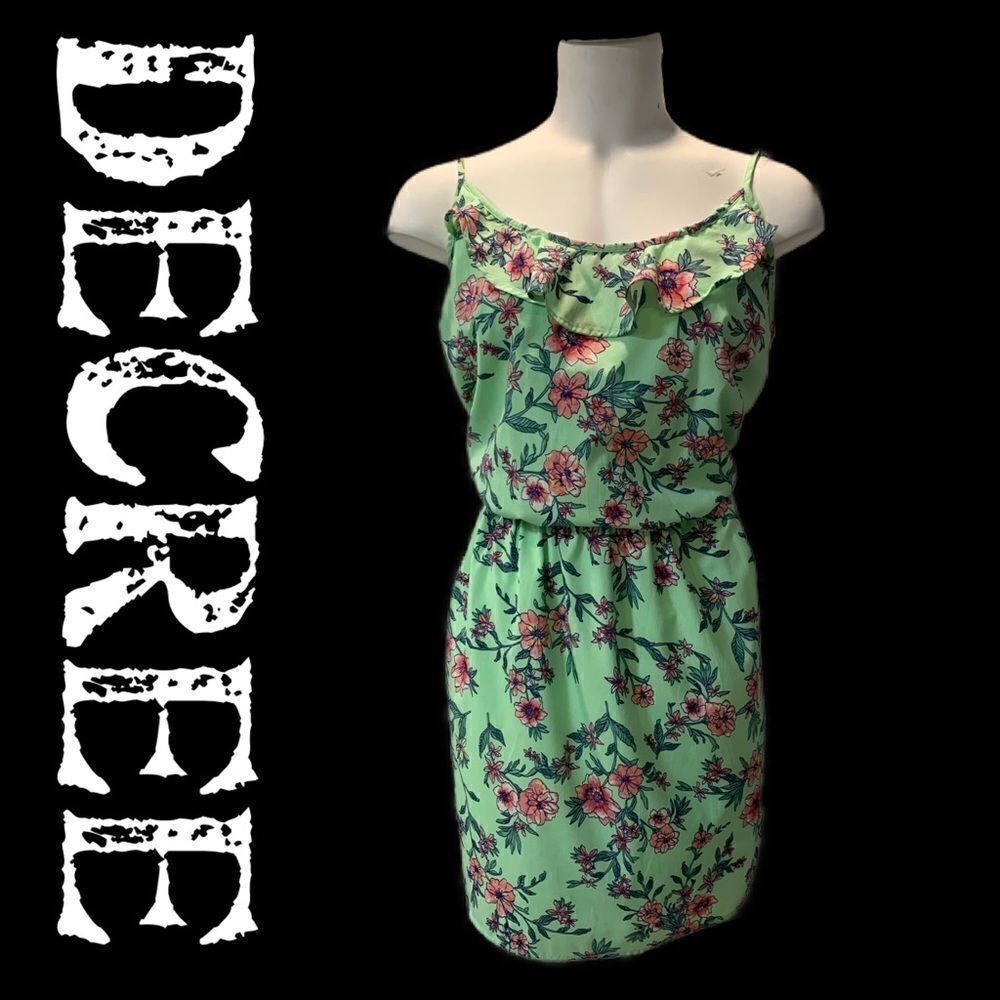 Decree mint floral strap dress - Picture 2 of 11